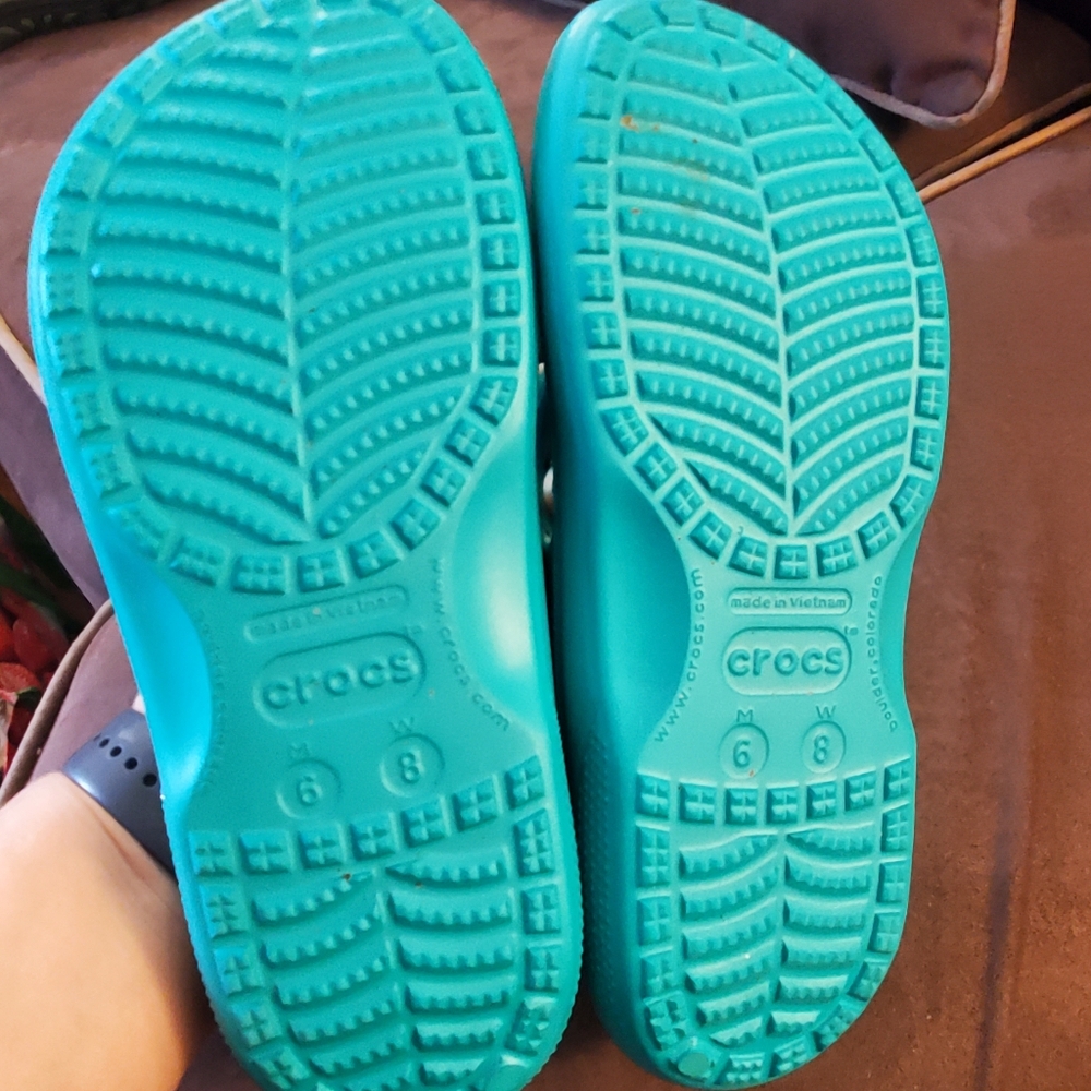 Crocs Turquoise Sandals - Picture 2 of 8